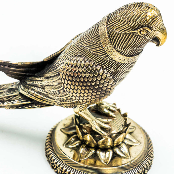 Antique Brass Parrot Artefact