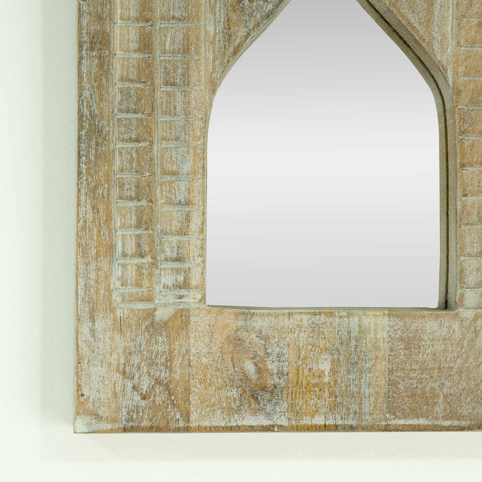 Faris White Distressed Mirror