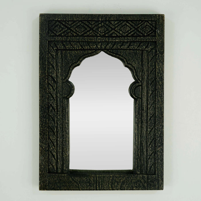Egan Black Distressed Mirror