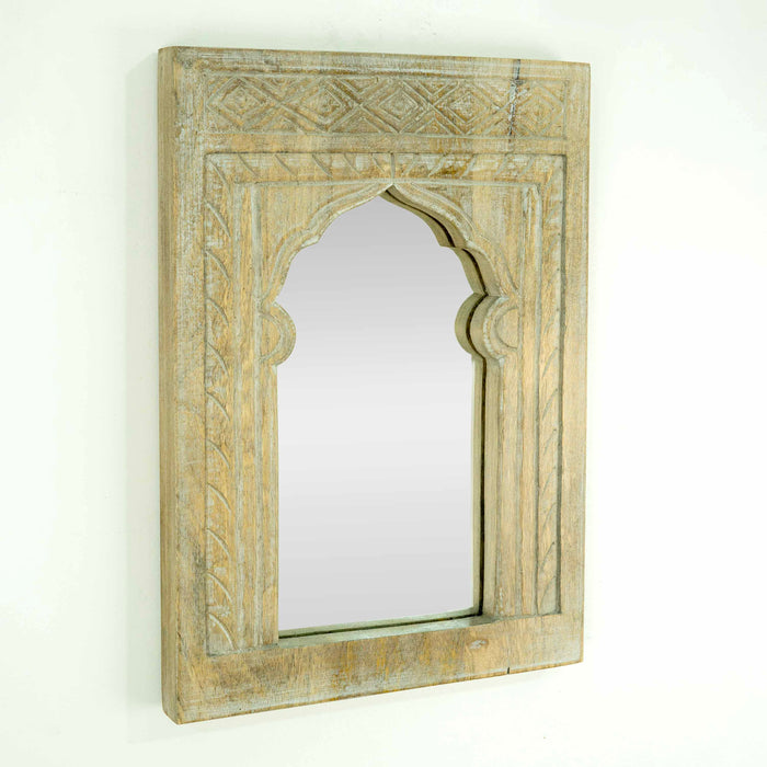 Egan White Distressed Mirror