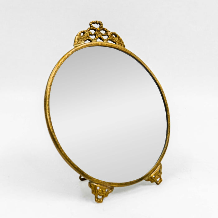 Midori Brass Round Mirror Gold