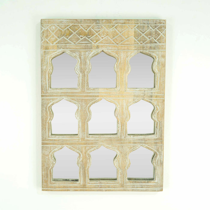 Rouhi White Distressed Mirror
