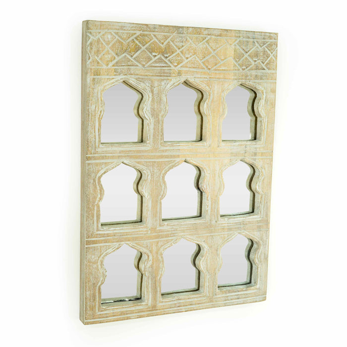 Rouhi White Distressed Mirror