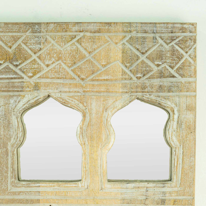 Rouhi White Distressed Mirror