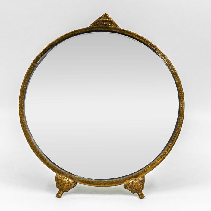 Midori Brass Round Mirror Gold