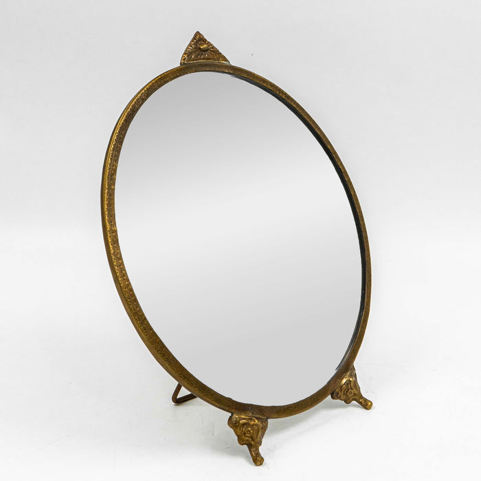 Midori Brass Round Mirror Gold