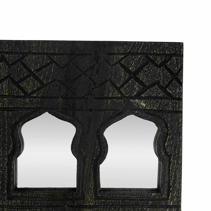 Rouhi Black Distressed Mirror