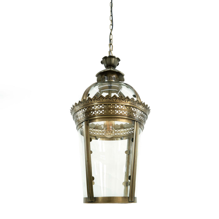 Marseille Dome Vintage Pendant Light Antique Brass