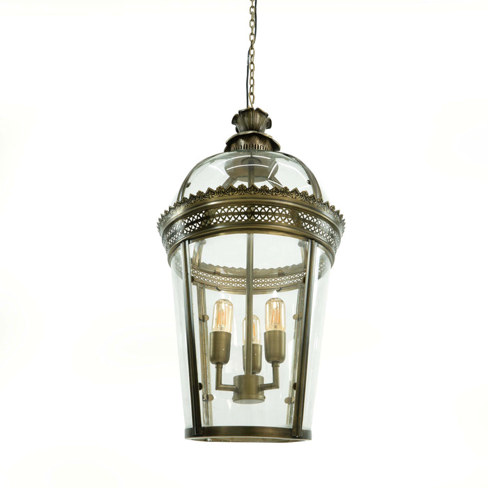 Marseille French Vintage Pendant Light Antique Brass