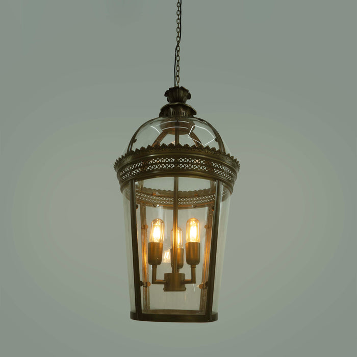 Marseille French Vintage Pendant Light Antique Brass