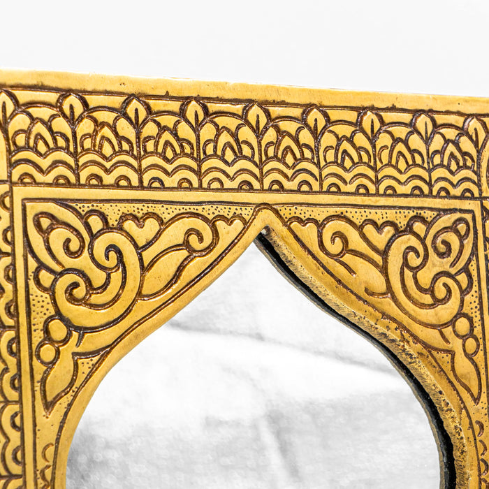 Taziri Brass Table Mirror