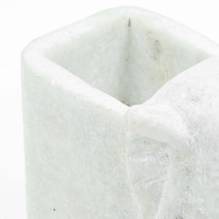 Elephant White Marble Planter