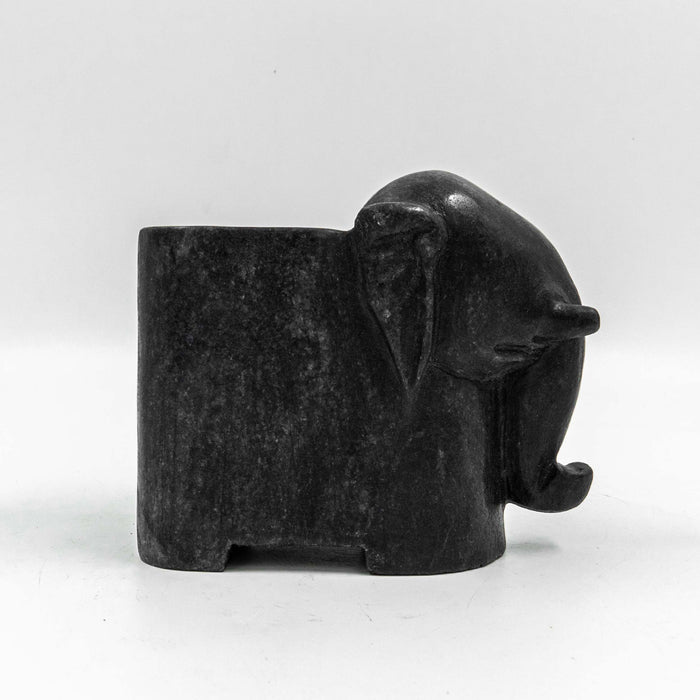 Elephant Black Marble Planter