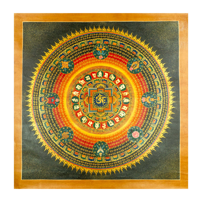 Mantra Mandala 8 Special Symbols Painting