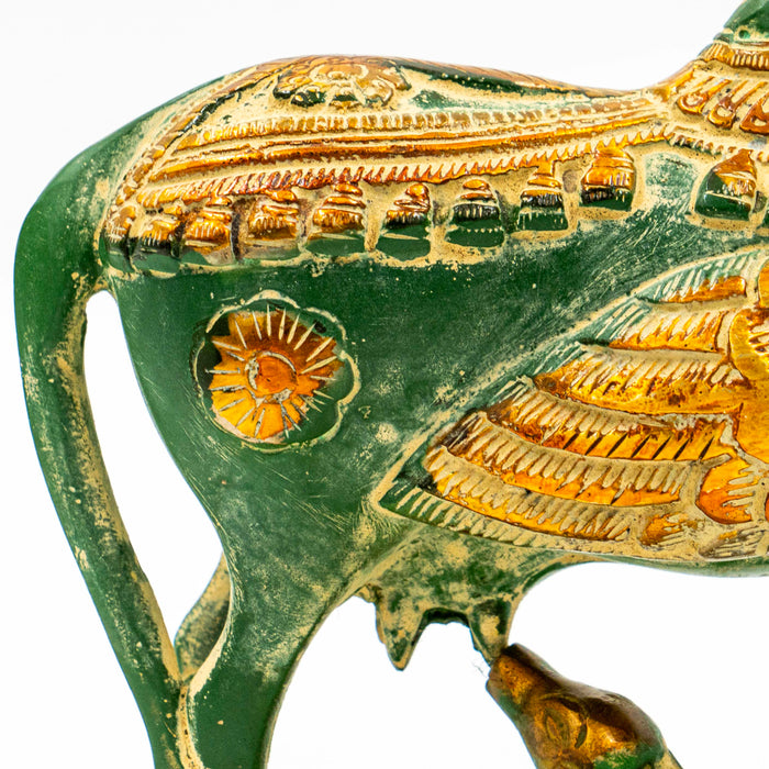 Brass Kamadhenu Statue - Divine Cow of Abundance