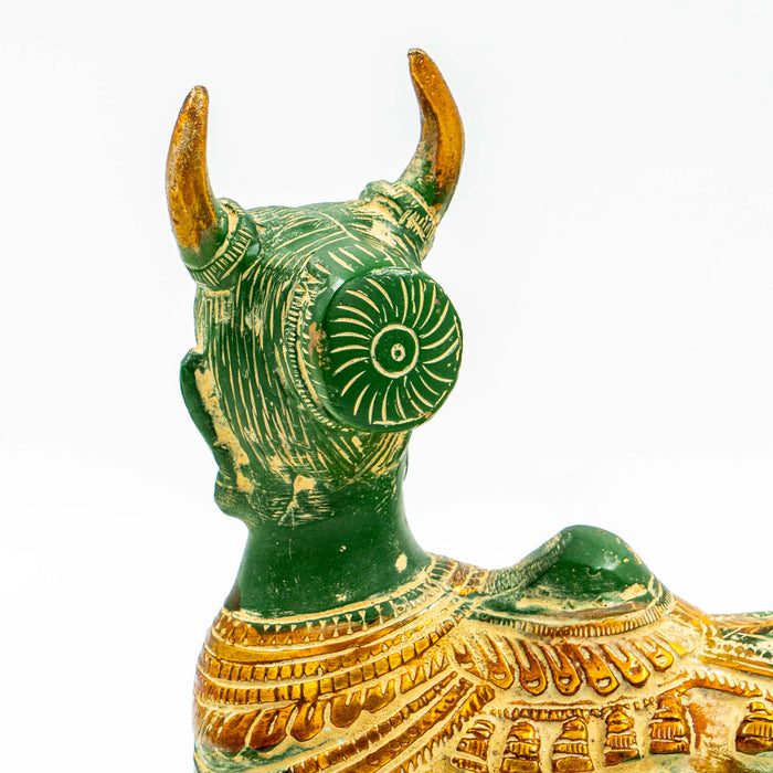 Brass Kamadhenu Statue - Divine Cow of Abundance