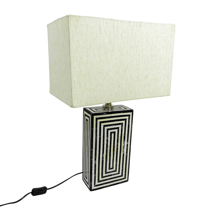 Talay Resin Table Lamp - Bone Finish