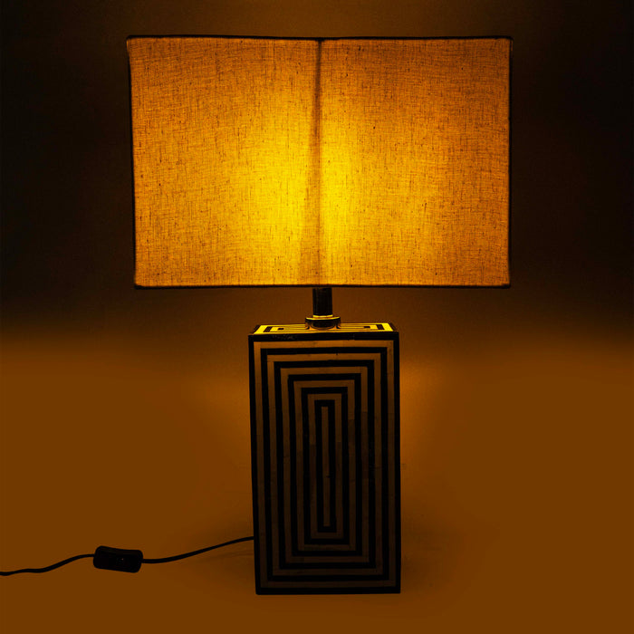 Talay Resin Table Lamp - Bone Finish