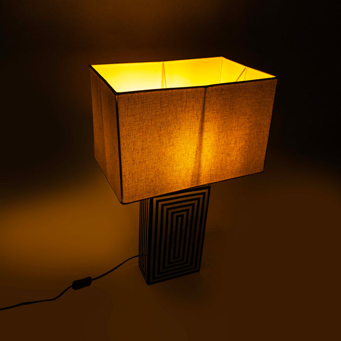 Talay Resin Table Lamp - Bone Finish