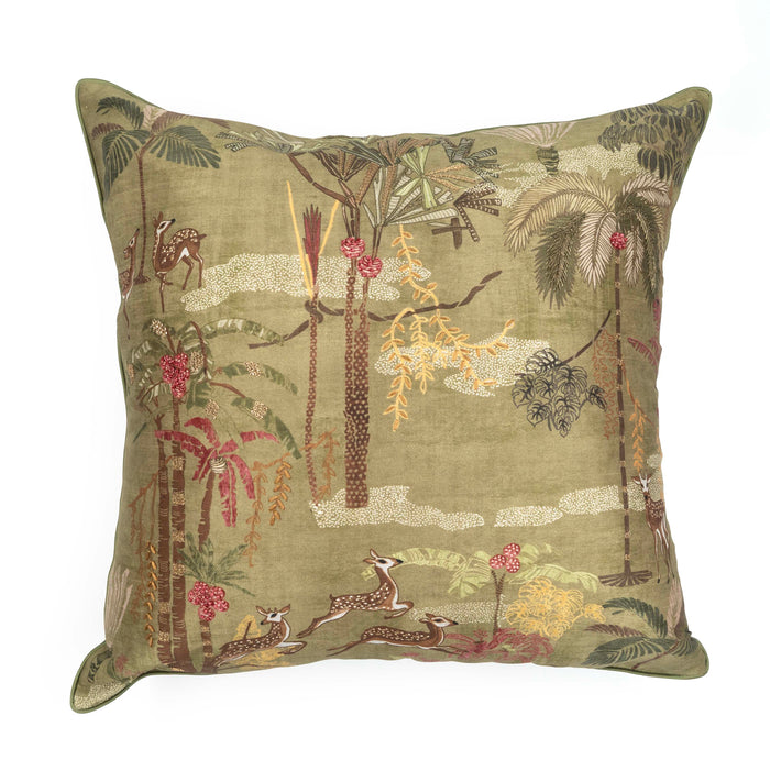 Vanya Deer Olive Cushion Cover