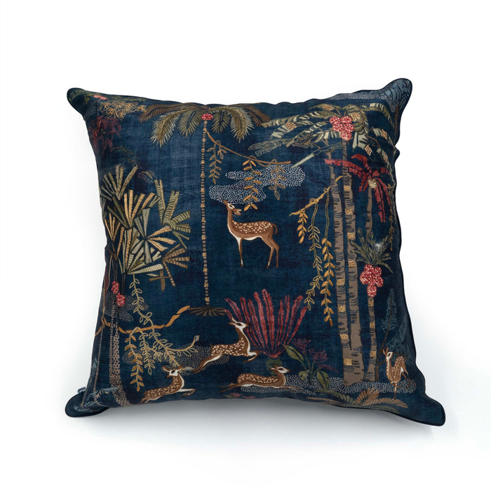 Vanya Deer Dark Blue Cushion Cover