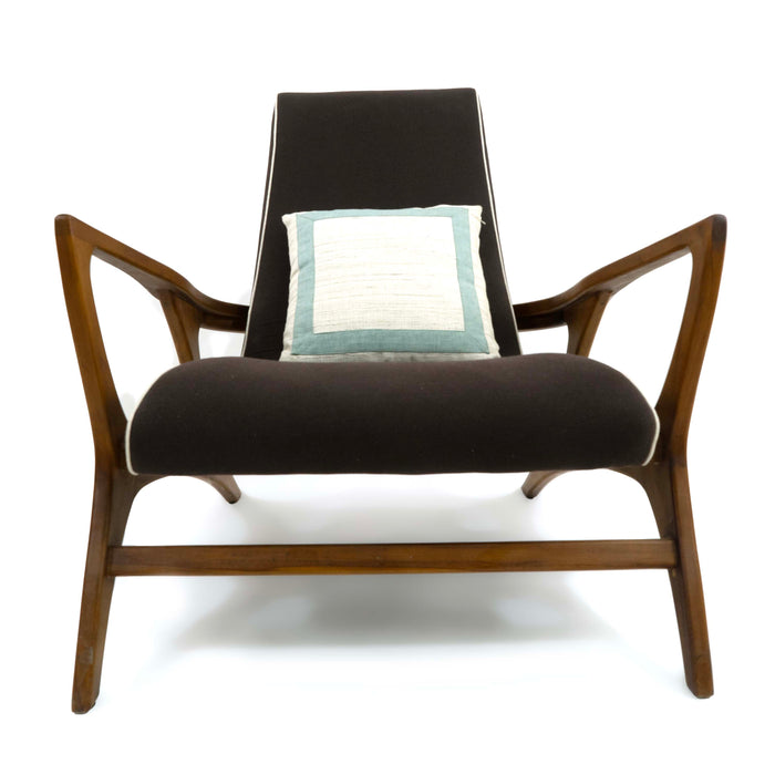 Bergere Naure Teak Lounge Chair with Cushion