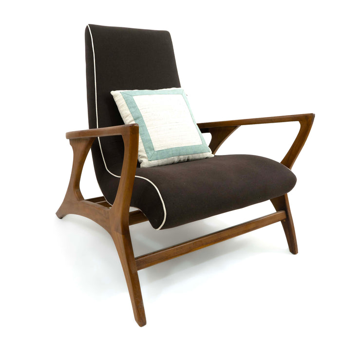 Bergere Naure Teak Lounge Chair with Cushion