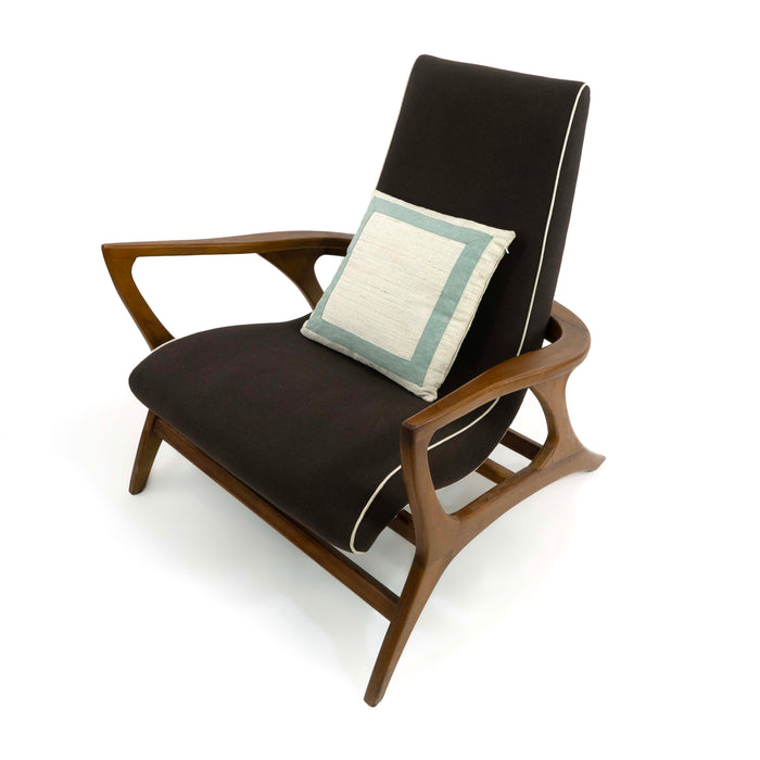 Bergere Naure Teak Lounge Chair with Cushion