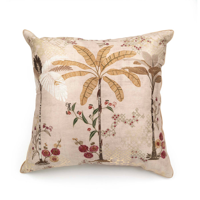 Vanya 3Palm Beige Cushion Cover