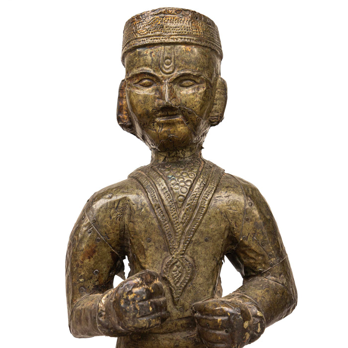 Kalash Teak Wood With Brass Sculpture