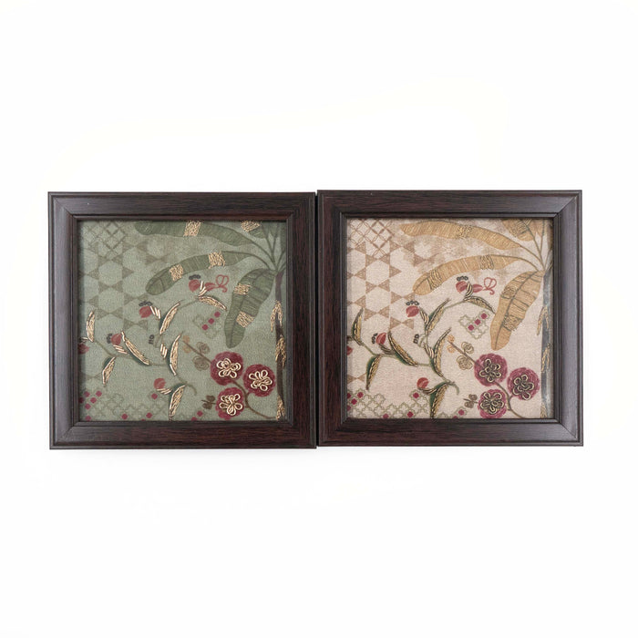 Vanya 3Palm Beige & Sage Coaster (Set of 2)