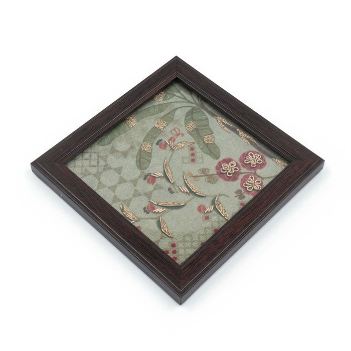 Vanya 3Palm Beige & Sage Coaster (Set of 2)