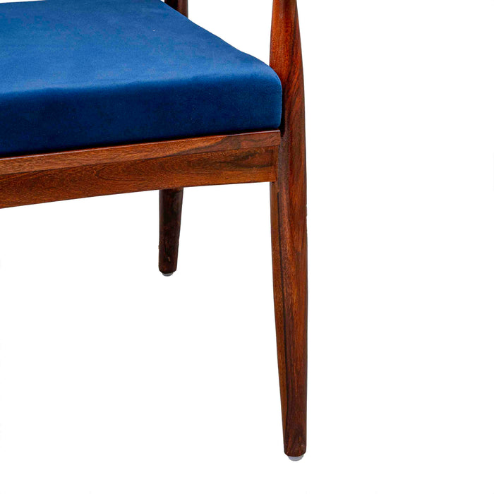 Ardi Cane Chair with Cushion Blue