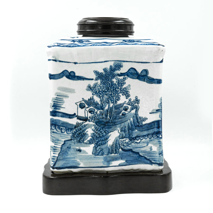 Chinese Jar With Wooden Lid
