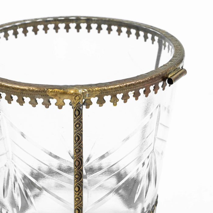 Marcelina Trinket Glass Box (Brass)