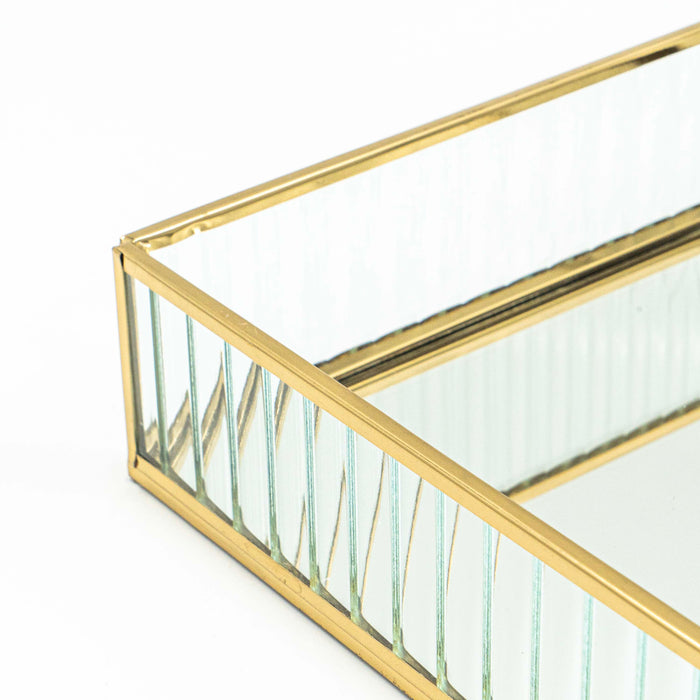 Zalea Ribbed Steel Tray (Glass)