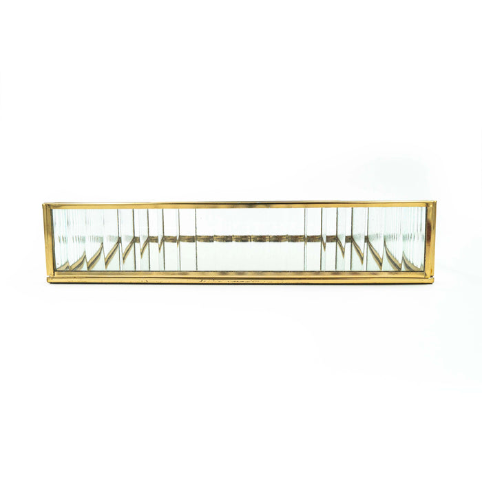 Zalea Ribbed Steel Tray (Glass)