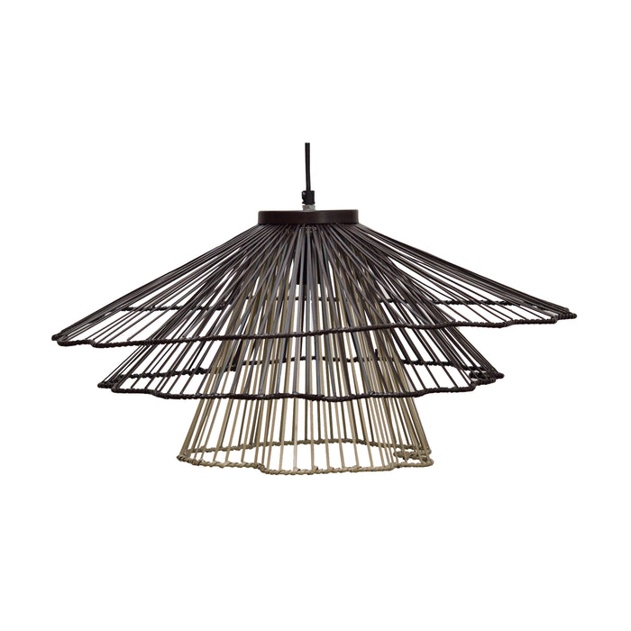 Ruffled pendant Lamp with 3 layer
