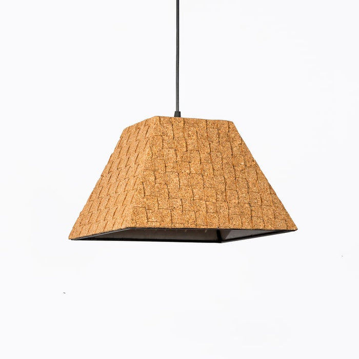 Cork Weaved Trapeze Pendant Lamp Oorjaa