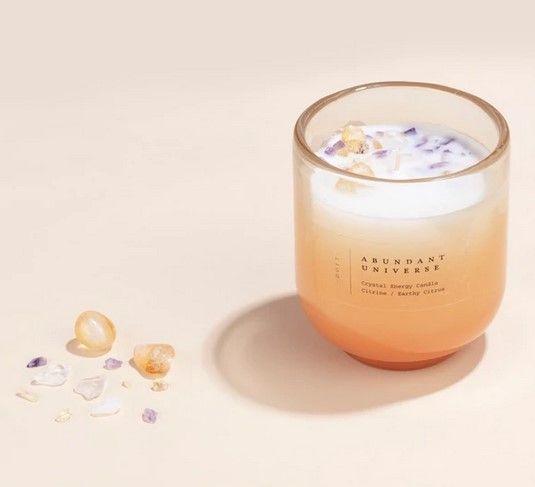 Citrus Earthy Crystal Energy Candle DDLC