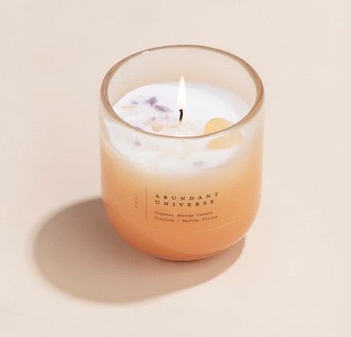 Citrus Earthy Crystal Energy Candle DDLC