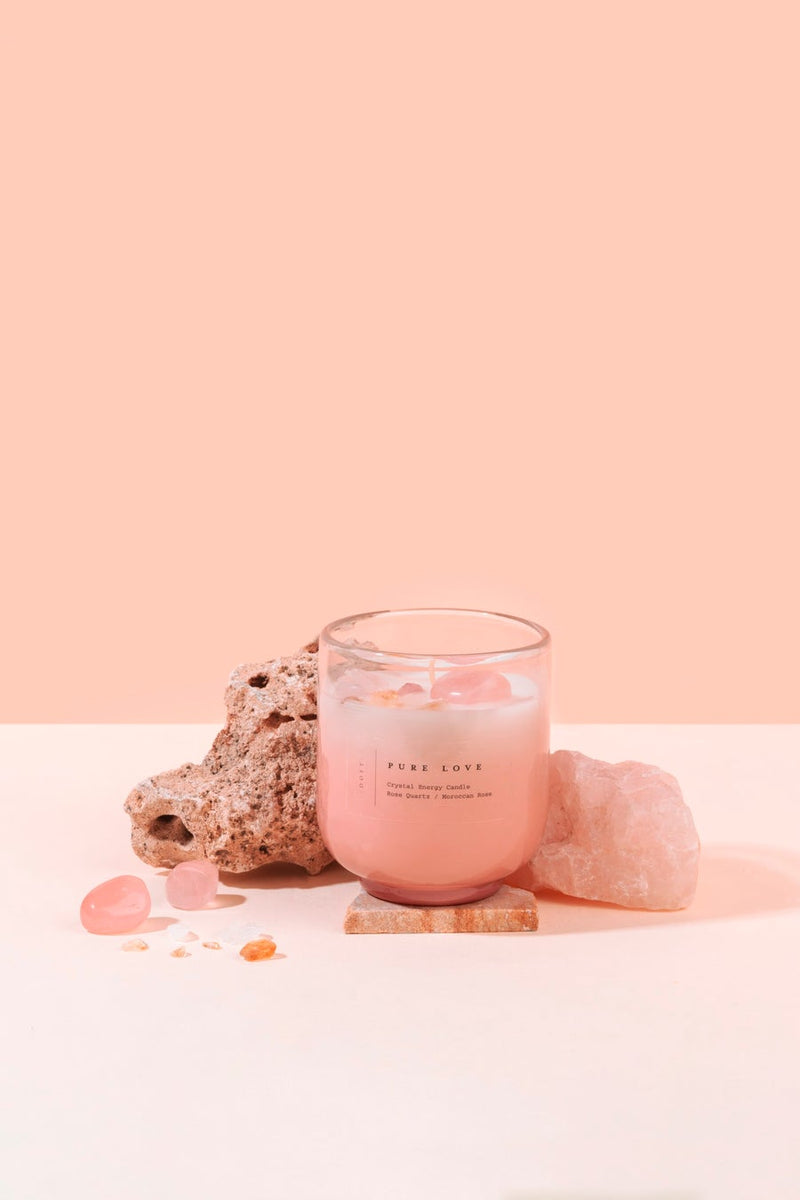 Buy Candles Moroccon Rose Quartz Crystal Energy Candle Shop at