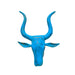 Bull - Distressed Wall Mask in Blue (Large)