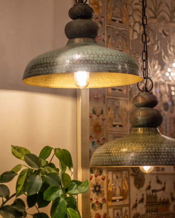 Vintage Patina Pendant Light Lamp
