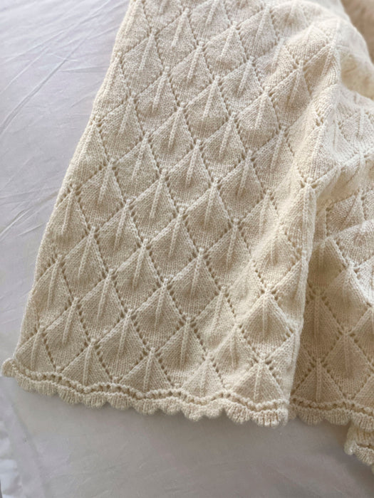 Knitted Ivory Throw
