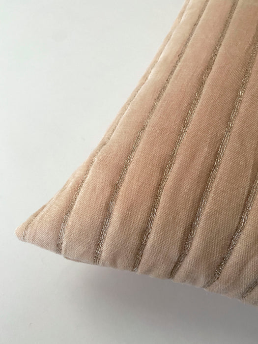 Eden Striped Blush Oblong Cushion Cover