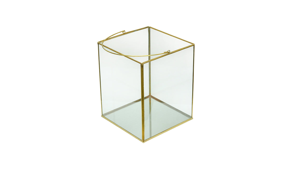 Brass Cube Lantern (Large) INAP