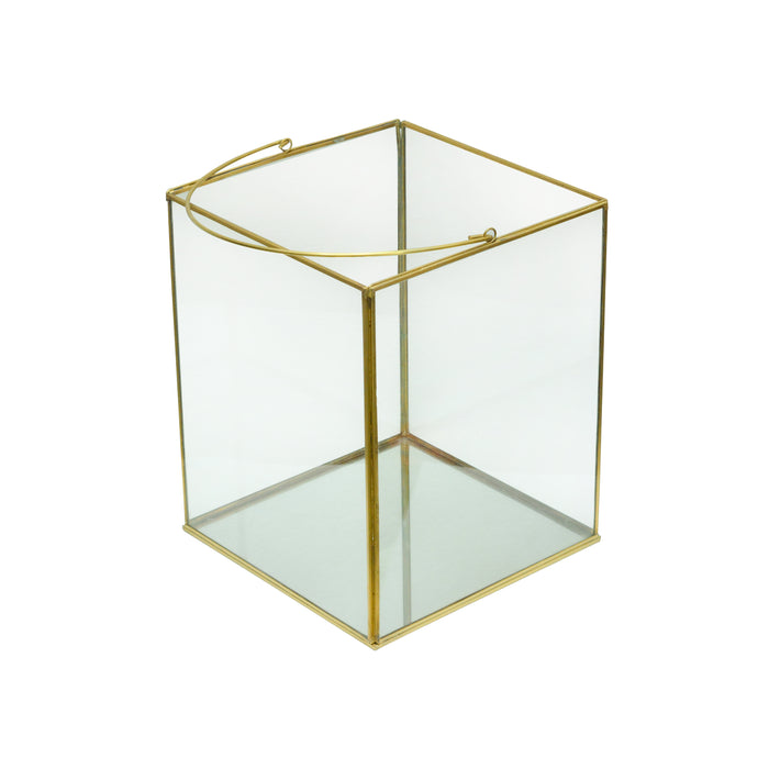 Brass Cube Lantern (Large)