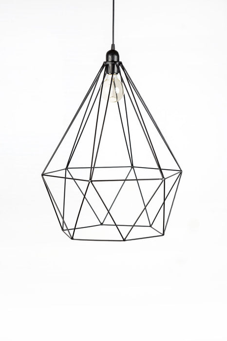 Diamond Wire Pendant Lamp (Black)