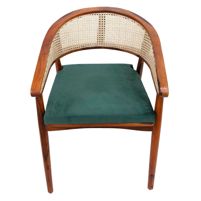 Cane Velvet Chair